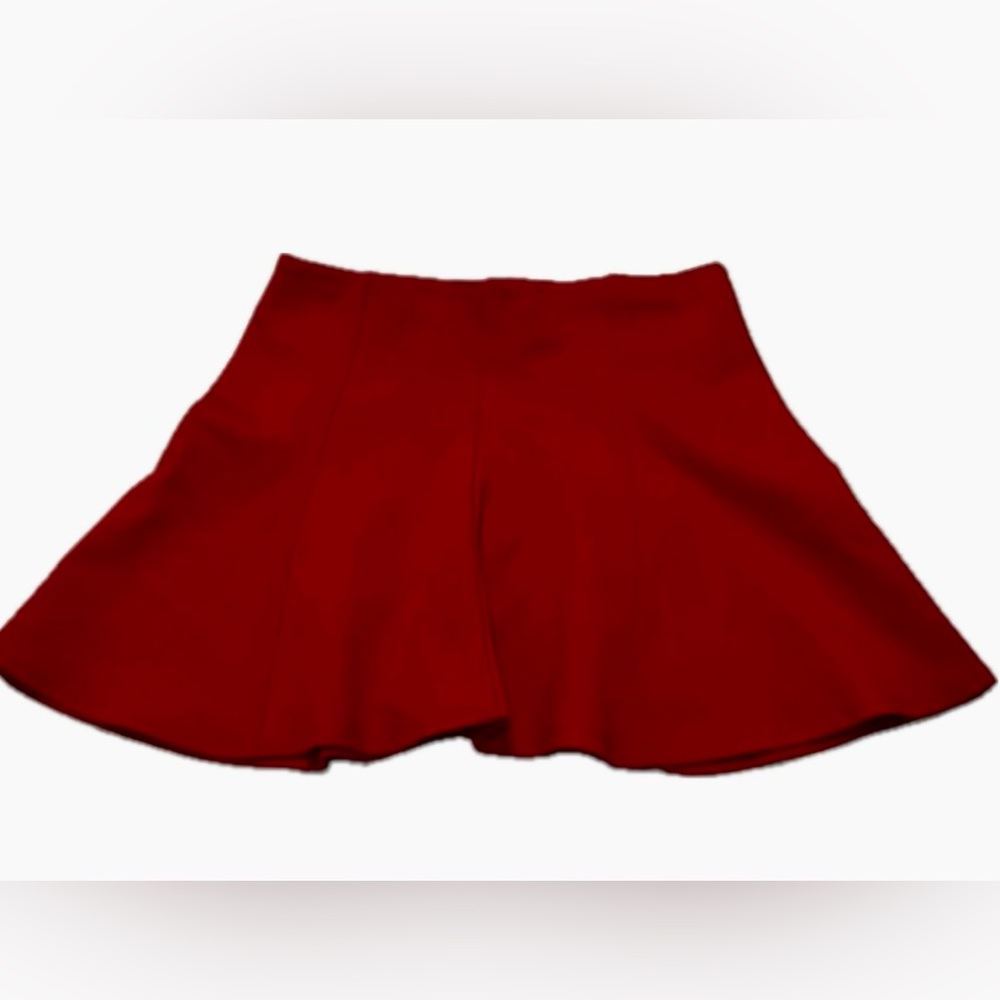New Red Pleated Skirt